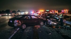 Drowsy driving accident claim after a nighttime highway crash